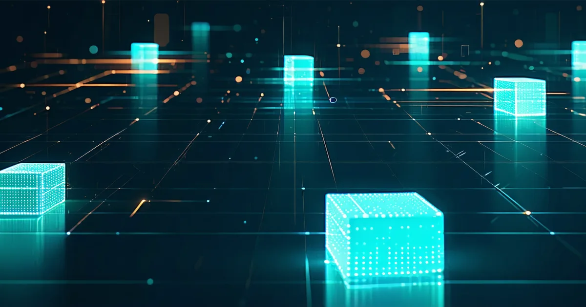 Abstract visualization of layout shift, showing rectangular UI elements jumping out of position